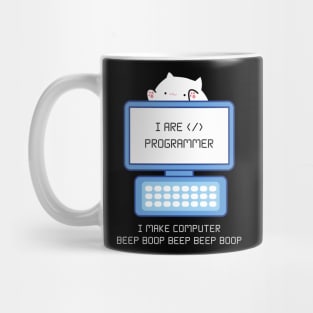 I Are Programmer Computer Cat Beep Boop Mug